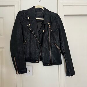 BLANK NYC black leather jacket